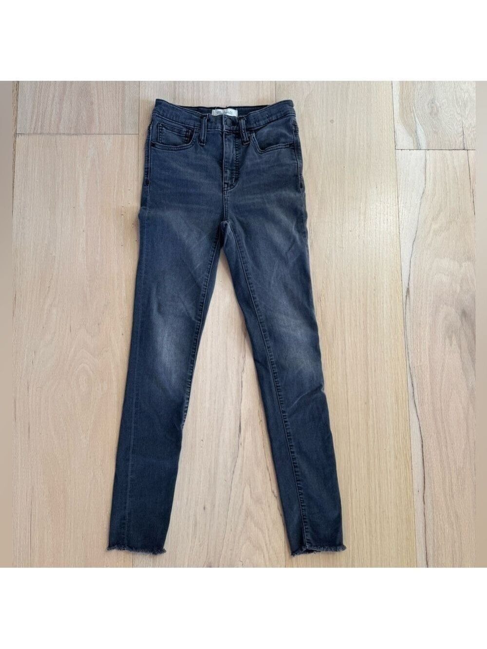 Madewell 9” Mid-Rise Skinny Jeans Charcoal Gray Size 25